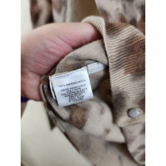 LOFT Leopard Print Cardigan - Brown and Cream - Picture 5 of 5